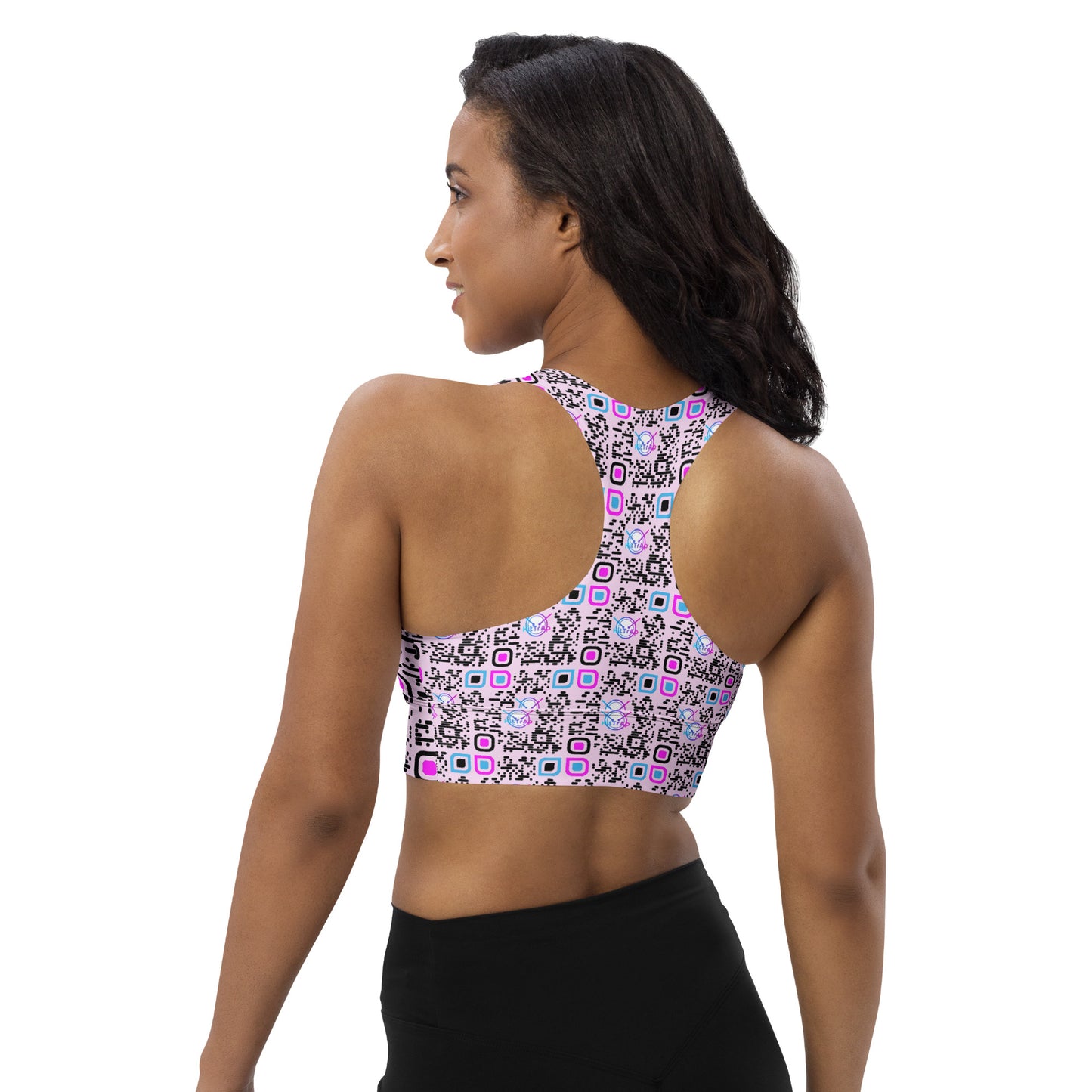 Longline sports bra (Pink)