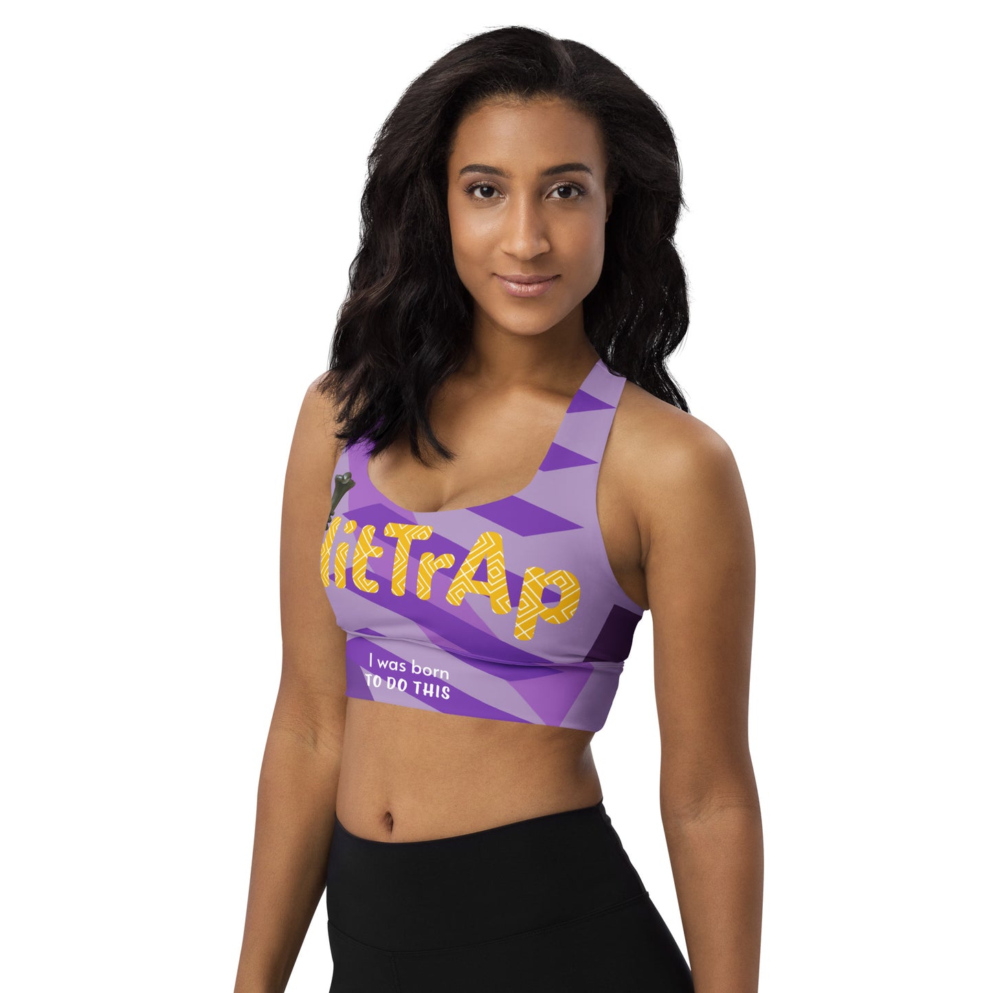 Longline sports bra (Purple Queen)