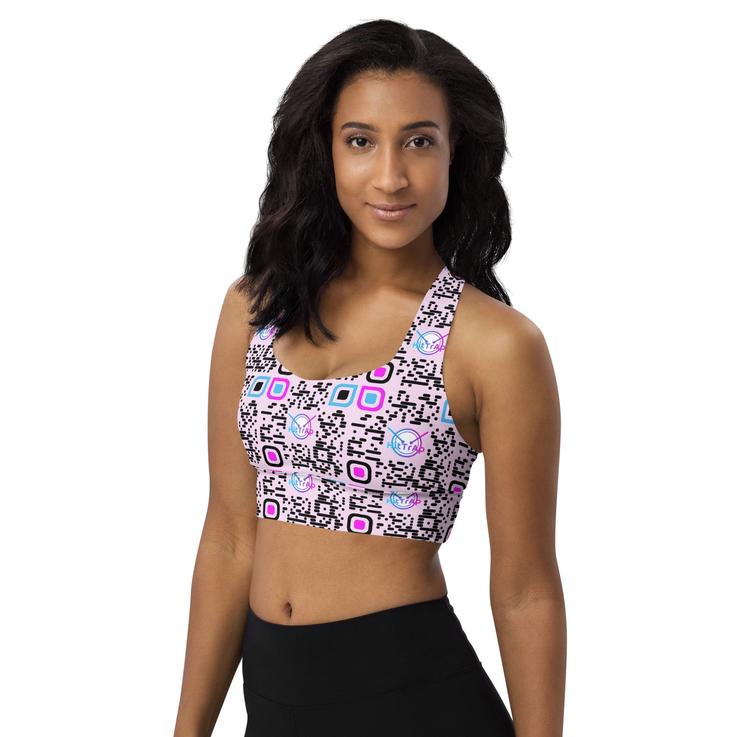 Longline sports bra (Pink)