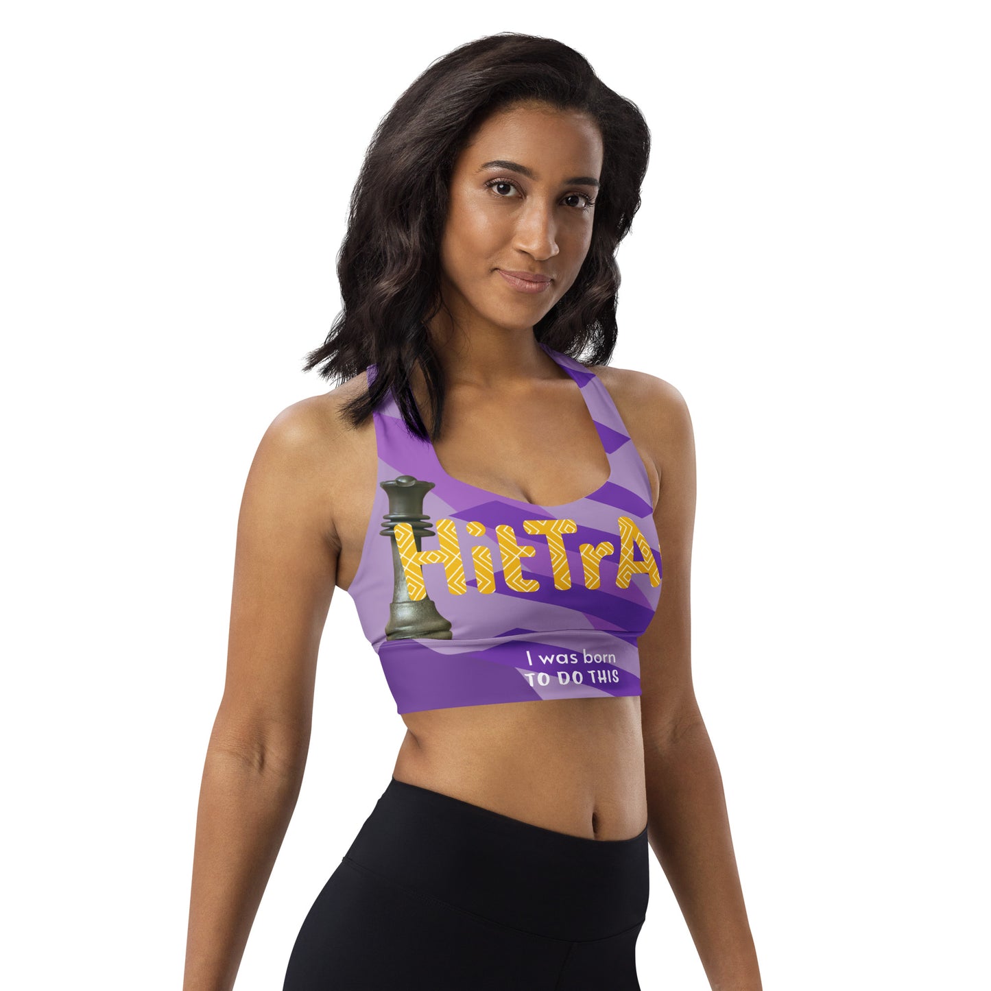 Longline sports bra (Purple Queen)