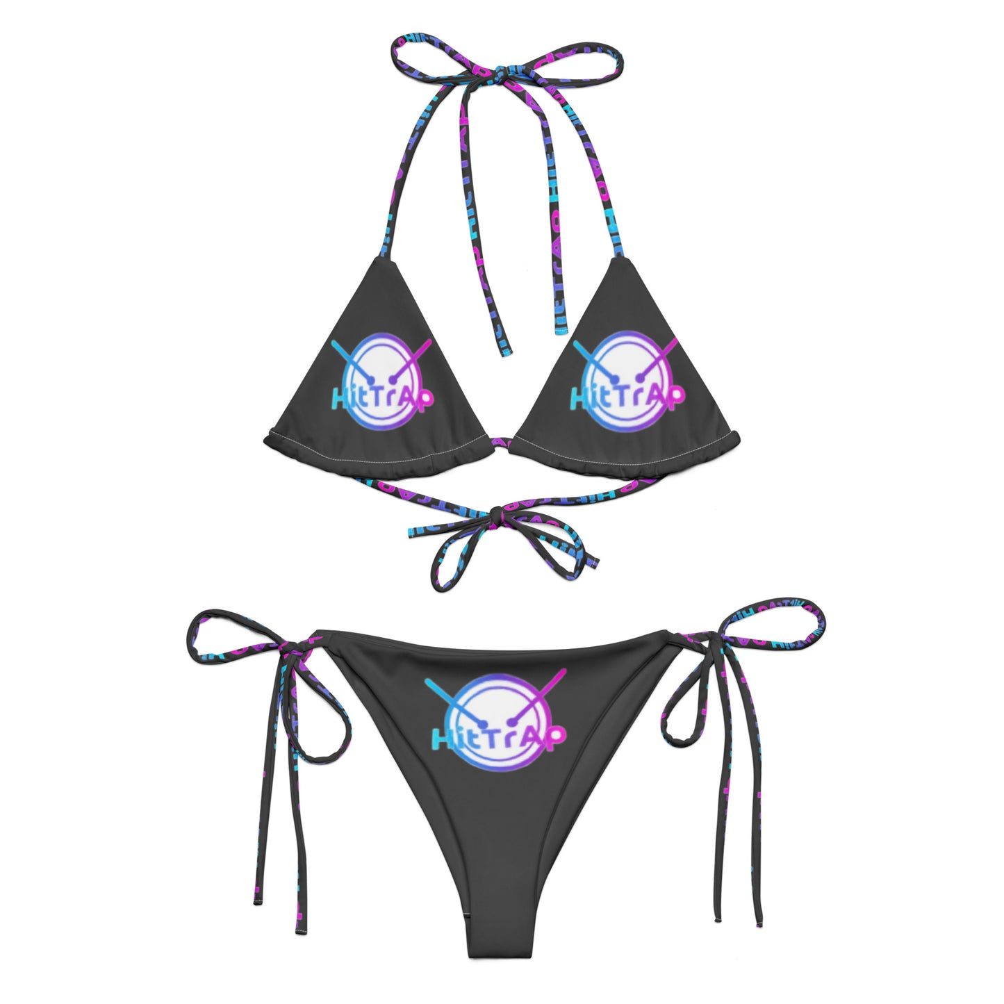 All-over print recycled string bikini (Eclipse TrAp)