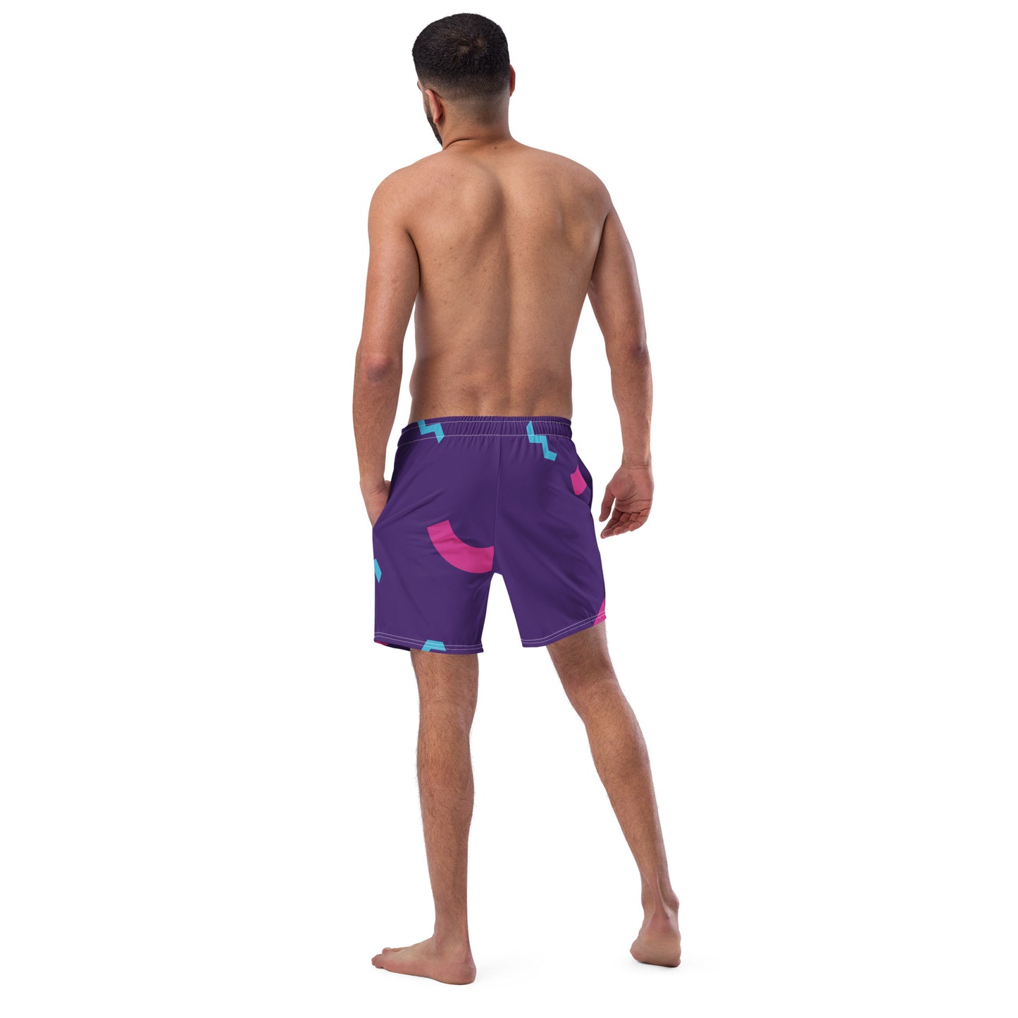 Men's swim trunks (Purple Fun)