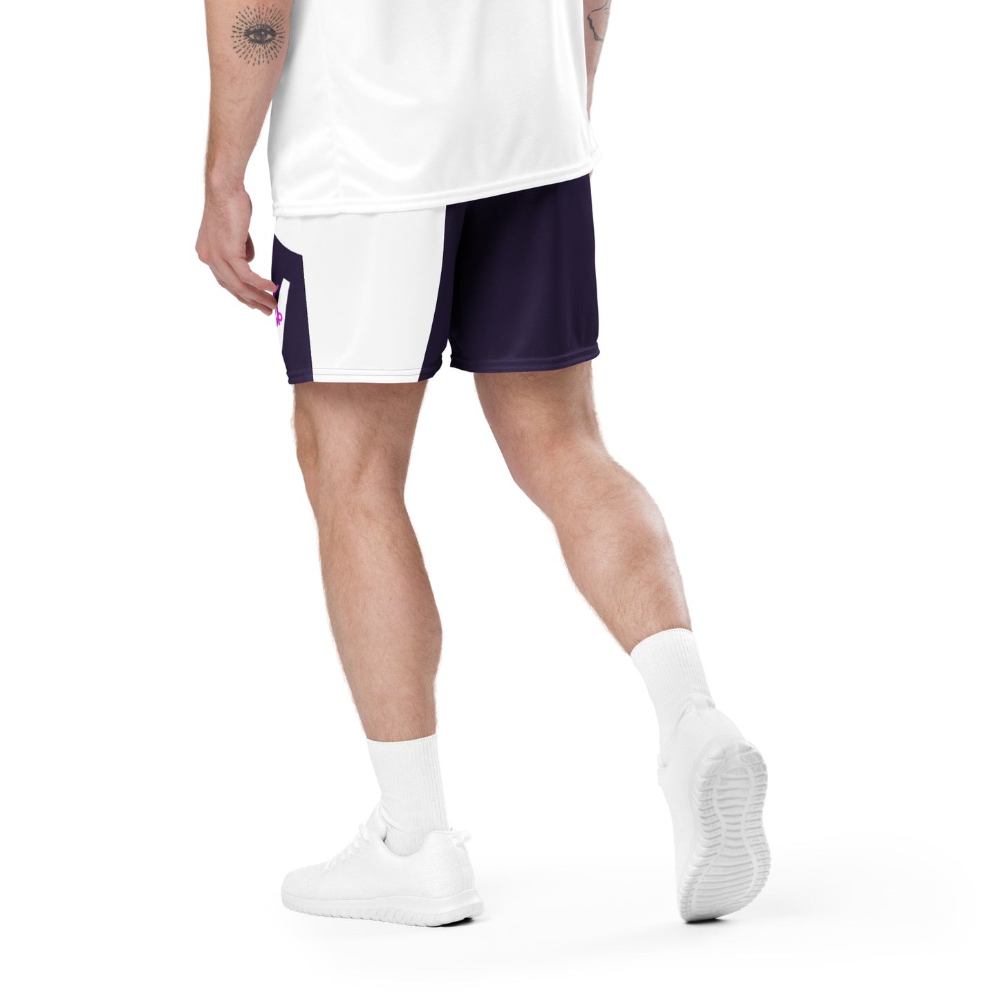 HitTrAp Purple Panther mesh shorts