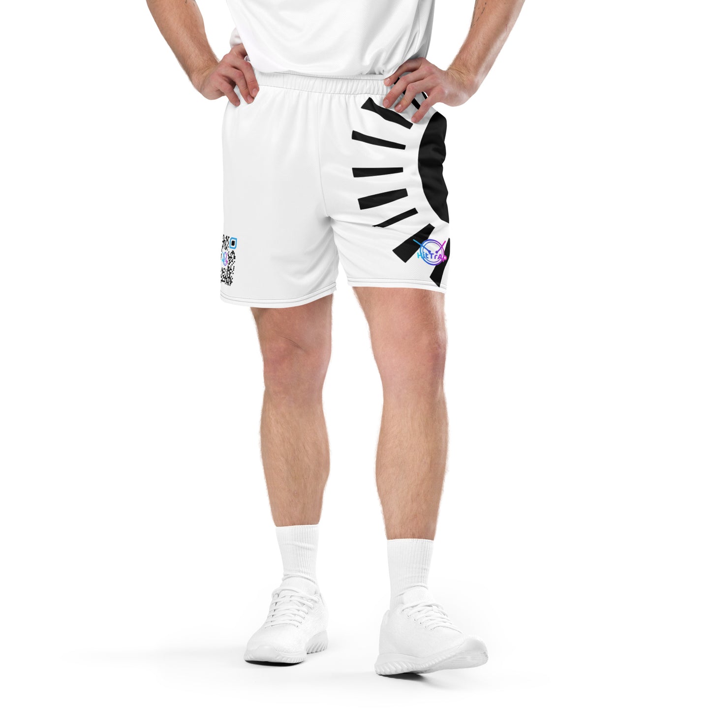 HitTrAp B&W Solid mesh shorts