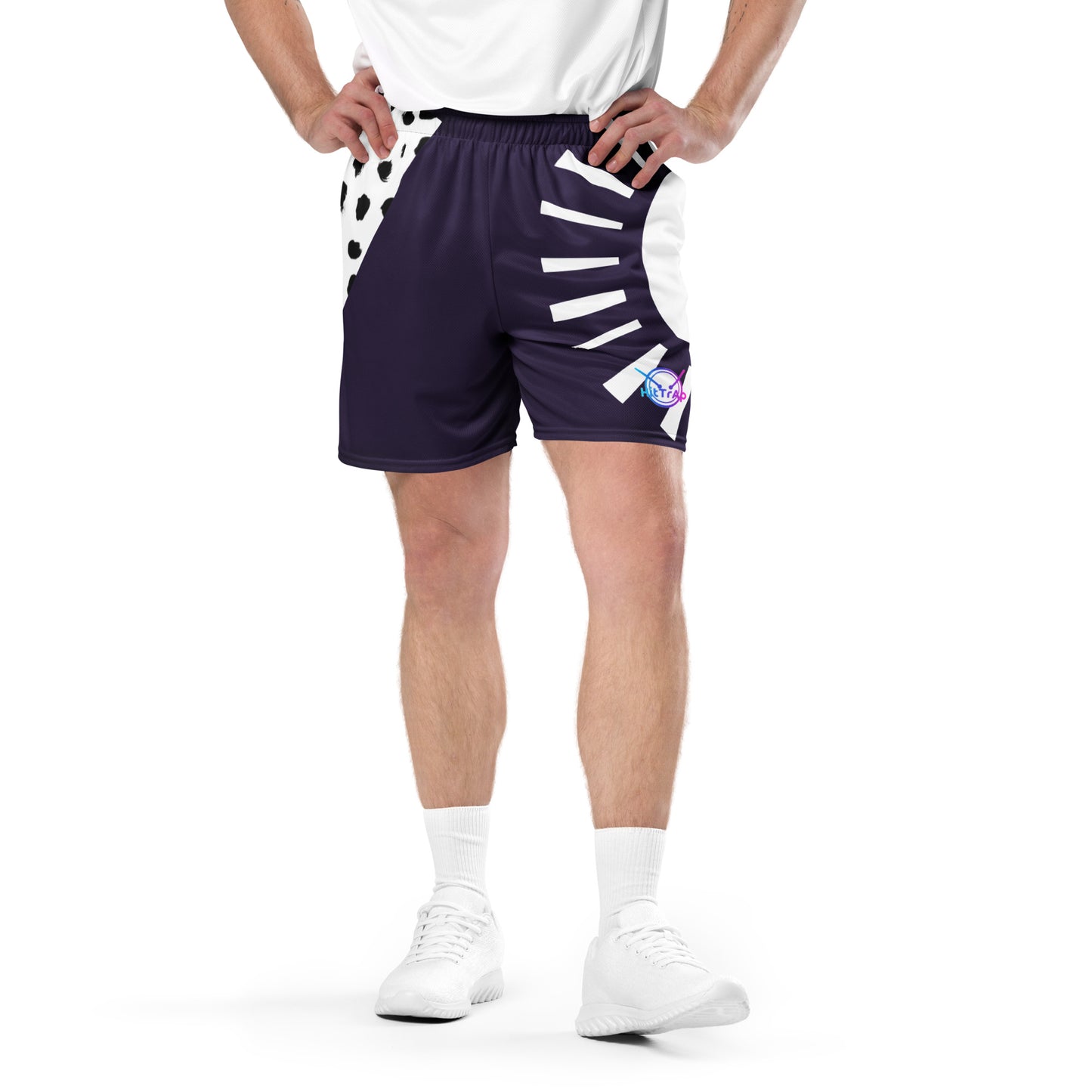HitTrAp Purple Panther mesh shorts