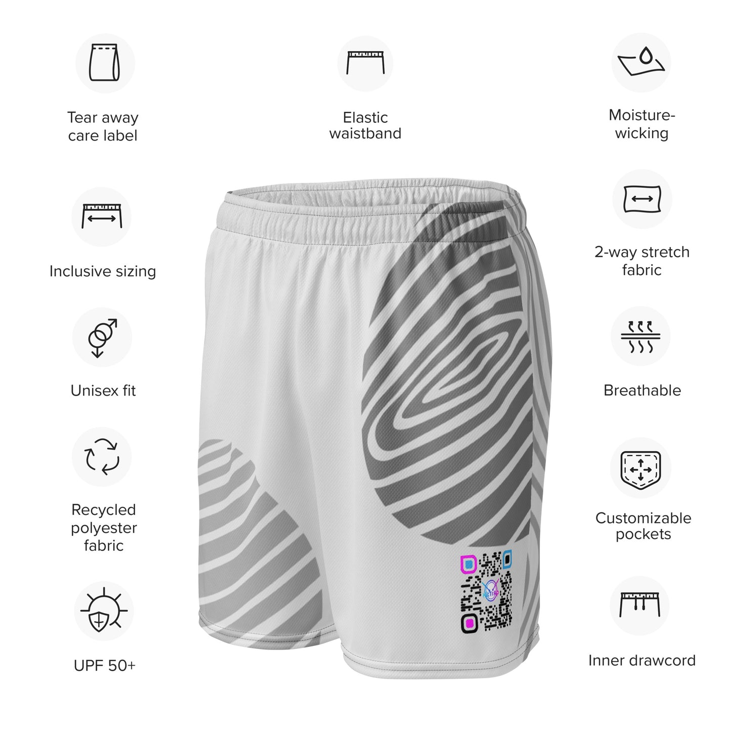 HitTrAp Grays mesh shorts