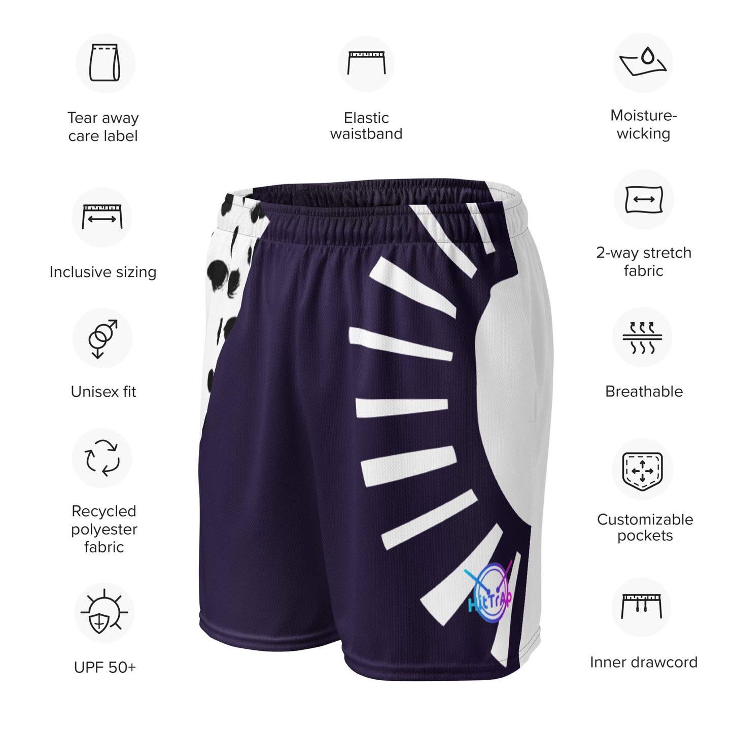 HitTrAp Purple Panther mesh shorts