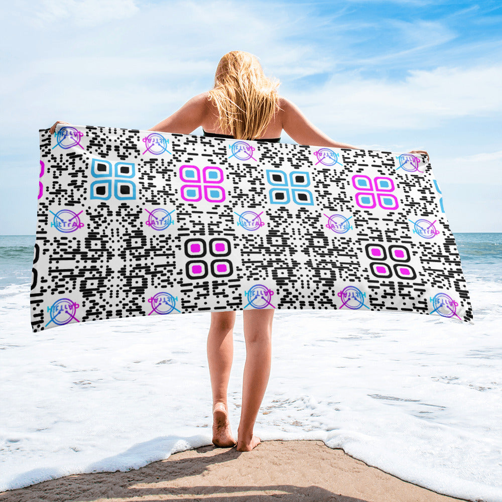 Towel (Black Code Pattern)