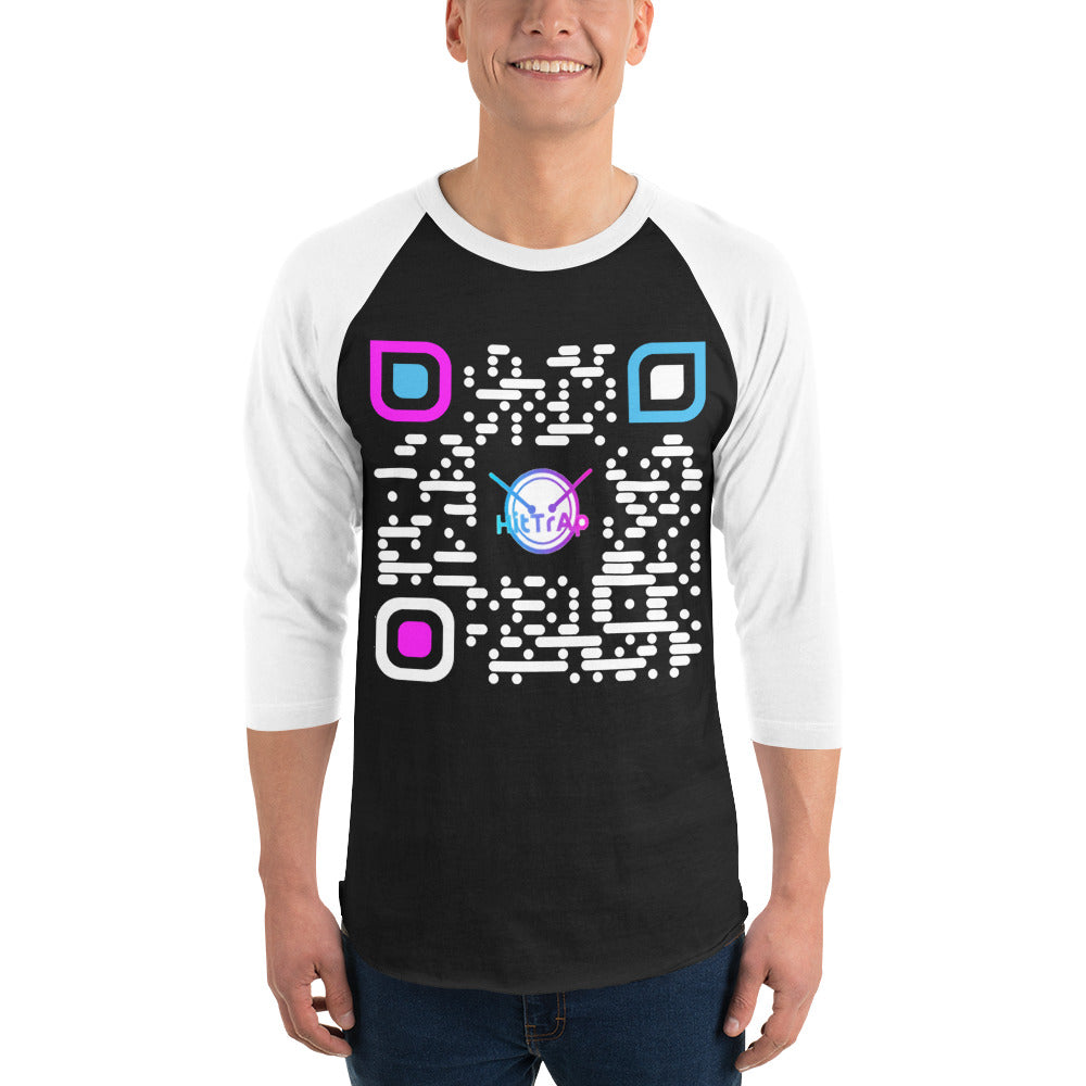 3/4 sleeve raglan shirt (White QR)
