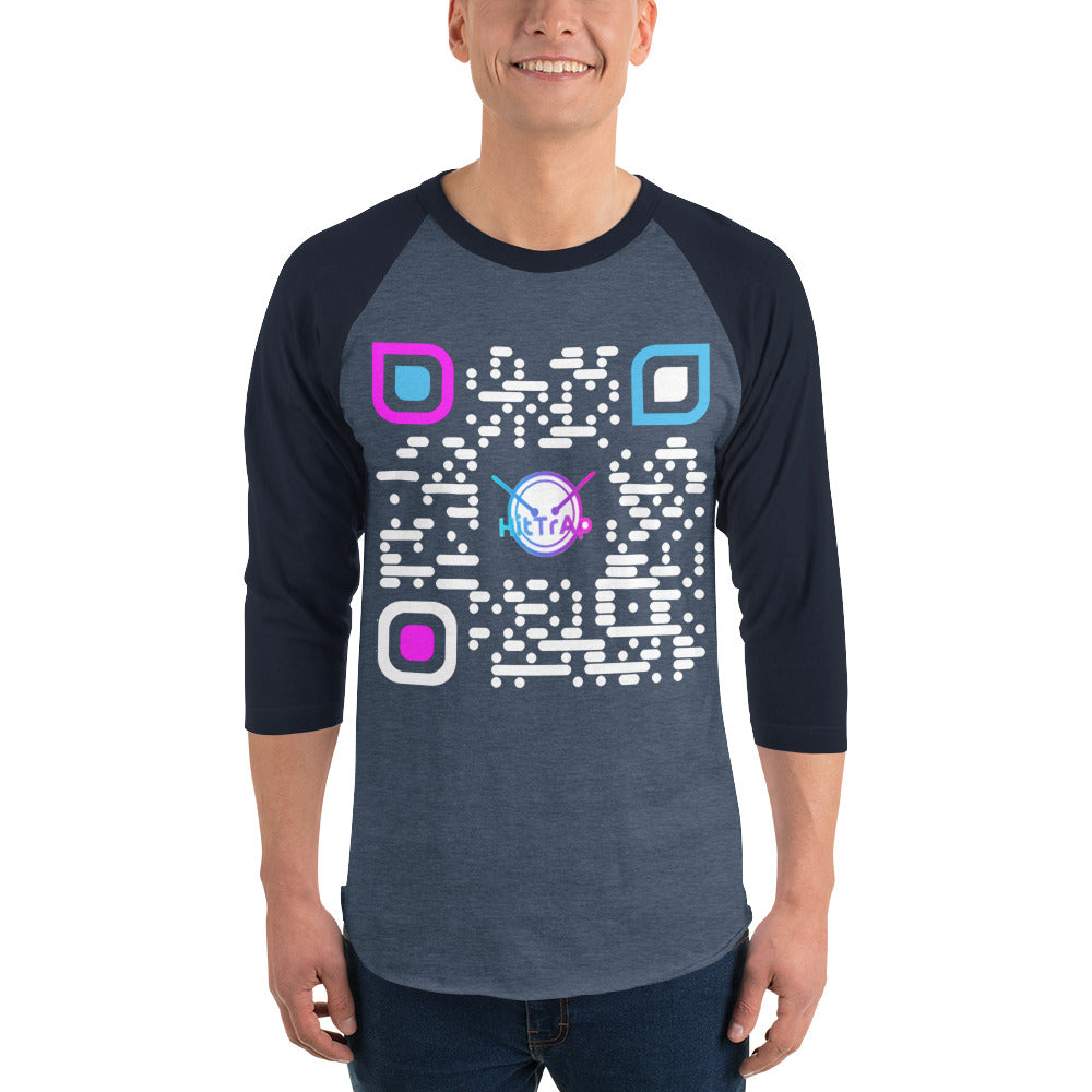 3/4 sleeve raglan shirt (White QR)