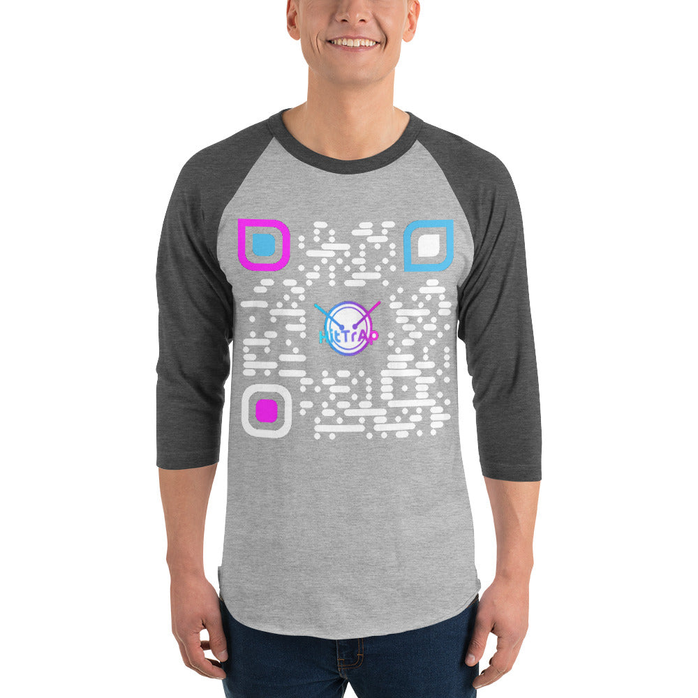 3/4 sleeve raglan shirt (White QR)