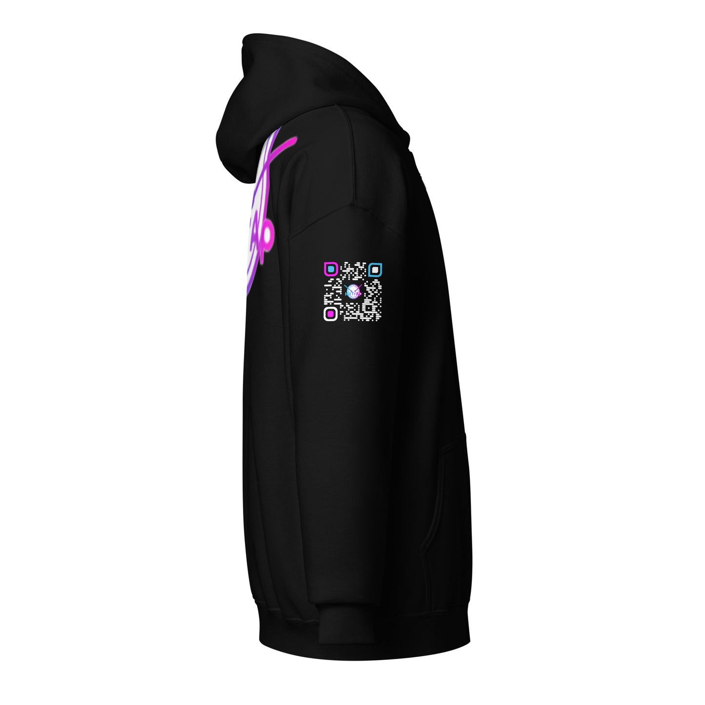 HitTrAp WhiteQR heavy zip hoodie