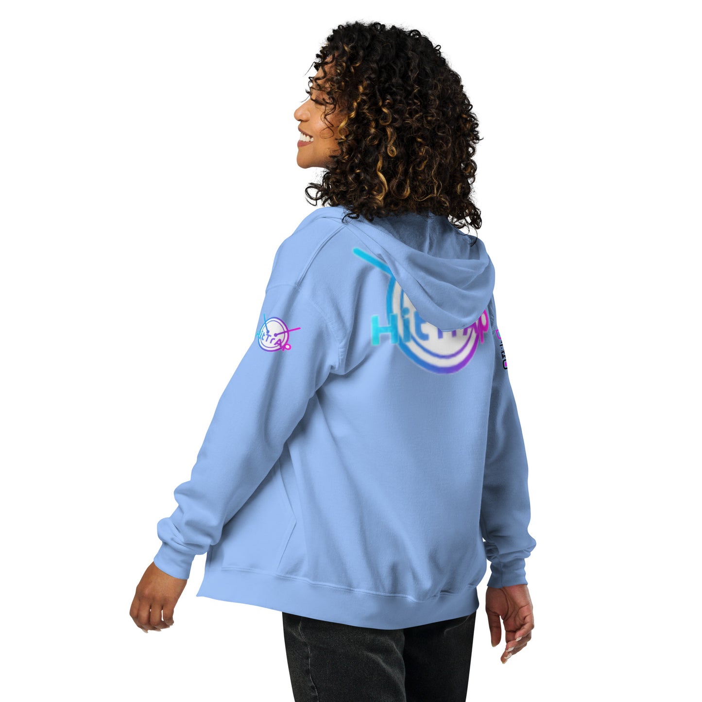 HitTrAp BlackQR heavy zip hoodie