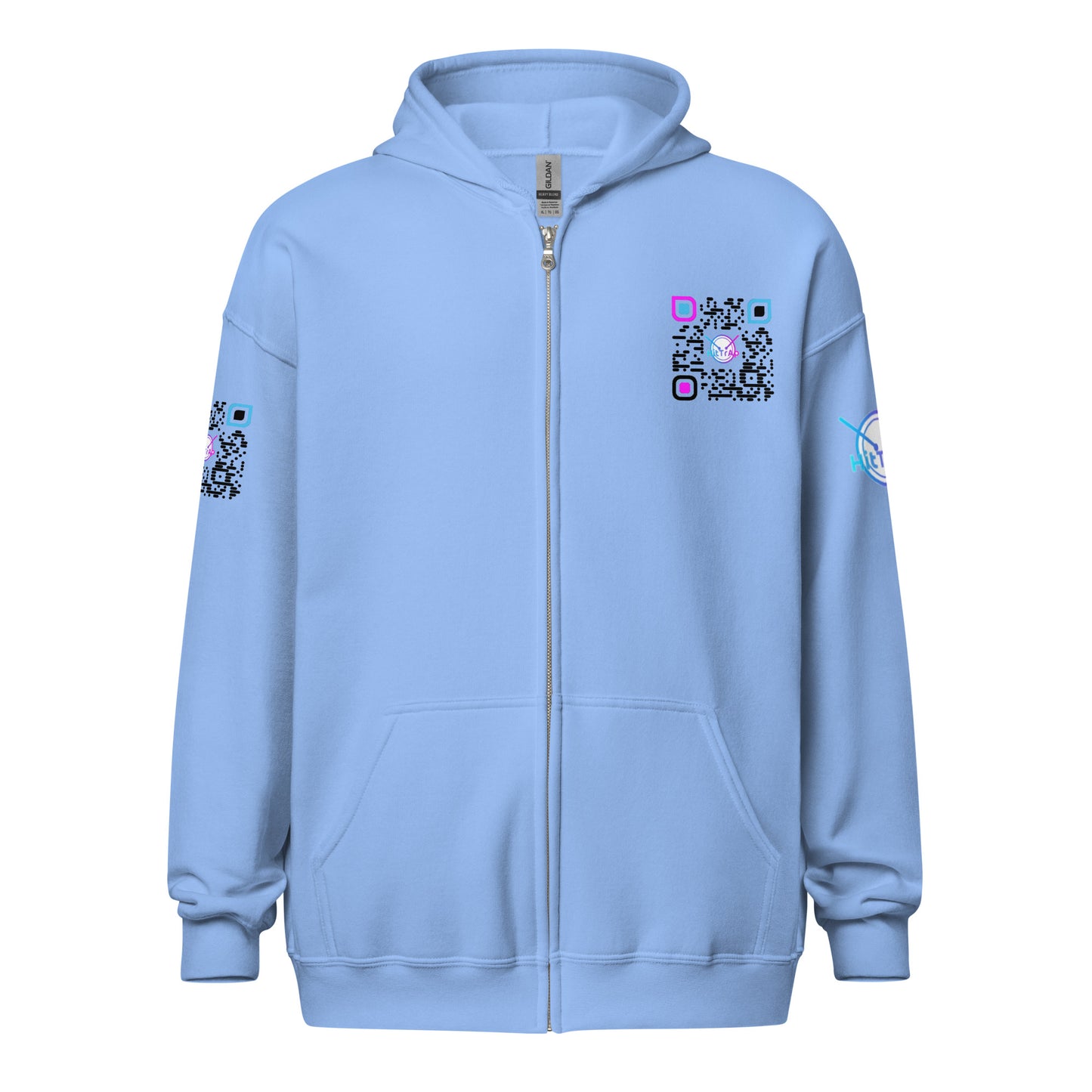 HitTrAp BlackQR heavy zip hoodie