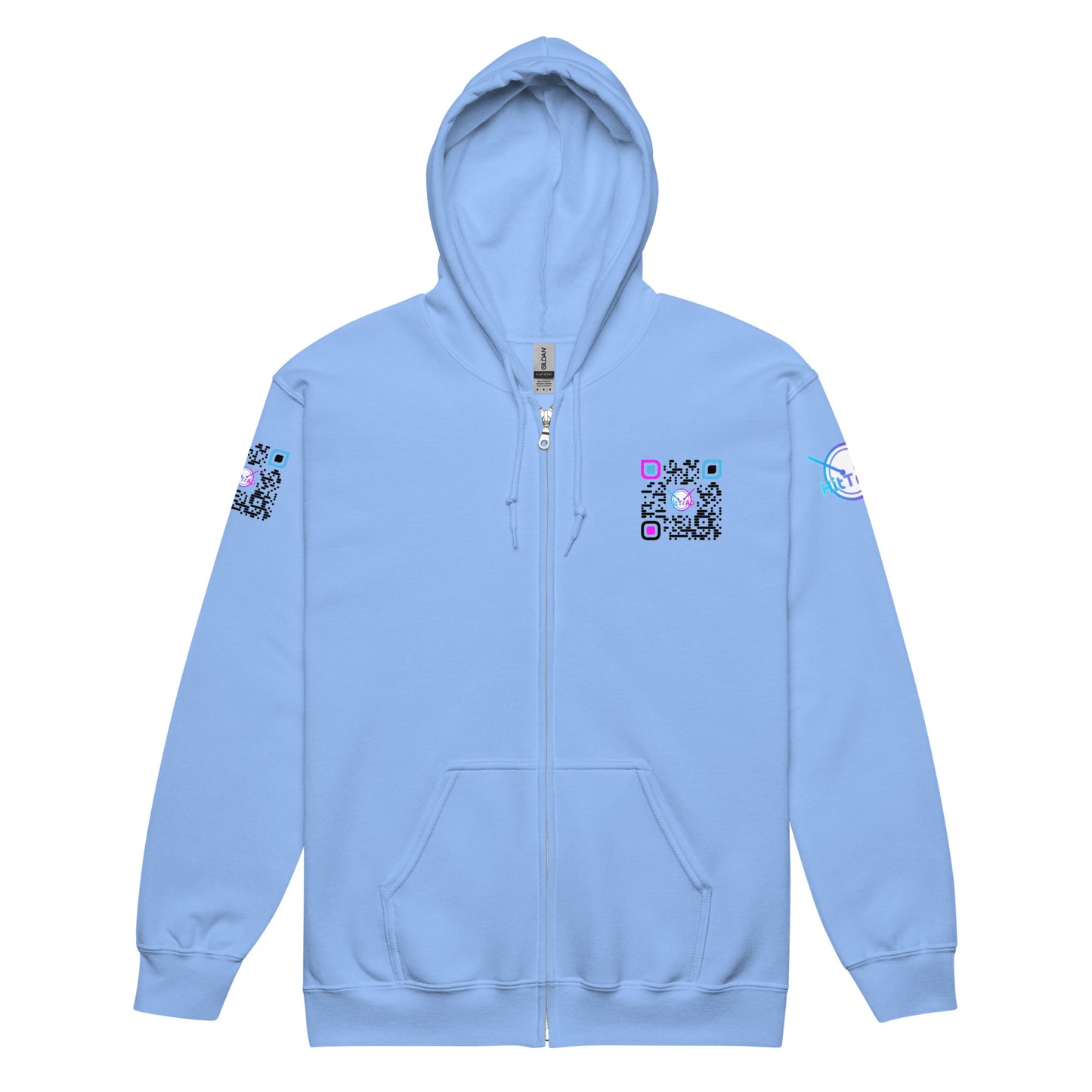 HitTrAp BlackQR heavy zip hoodie