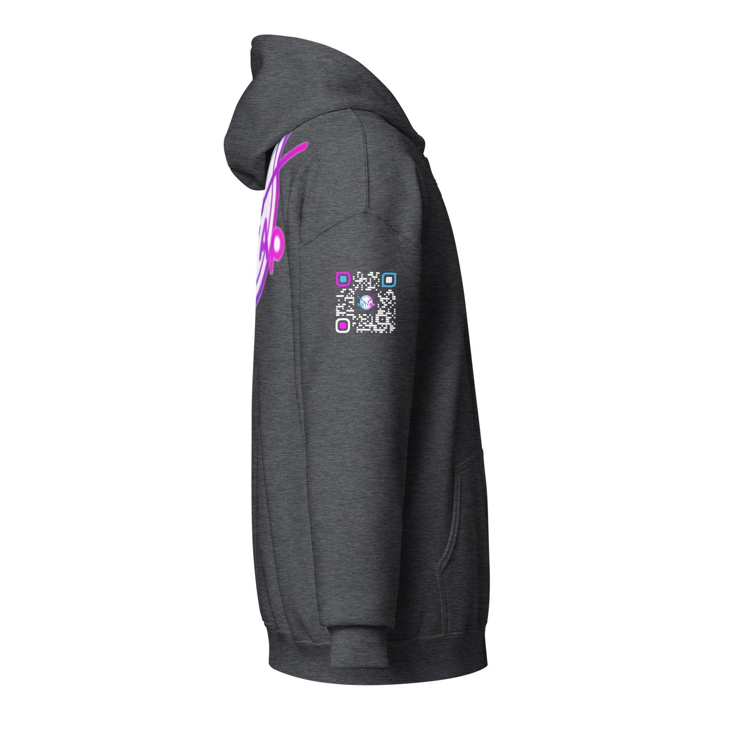 HitTrAp WhiteQR heavy zip hoodie