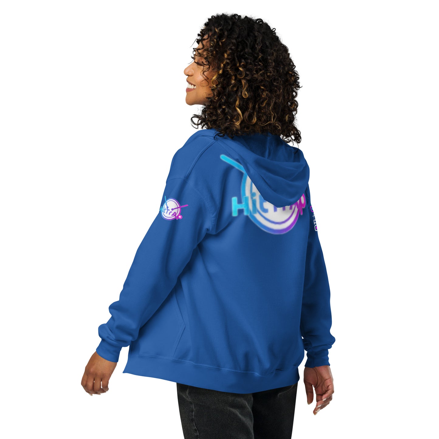 HitTrAp WhiteQR heavy zip hoodie