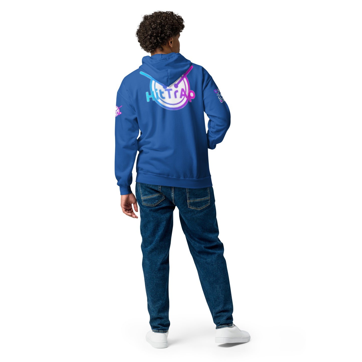 HitTrAp WhiteQR heavy zip hoodie
