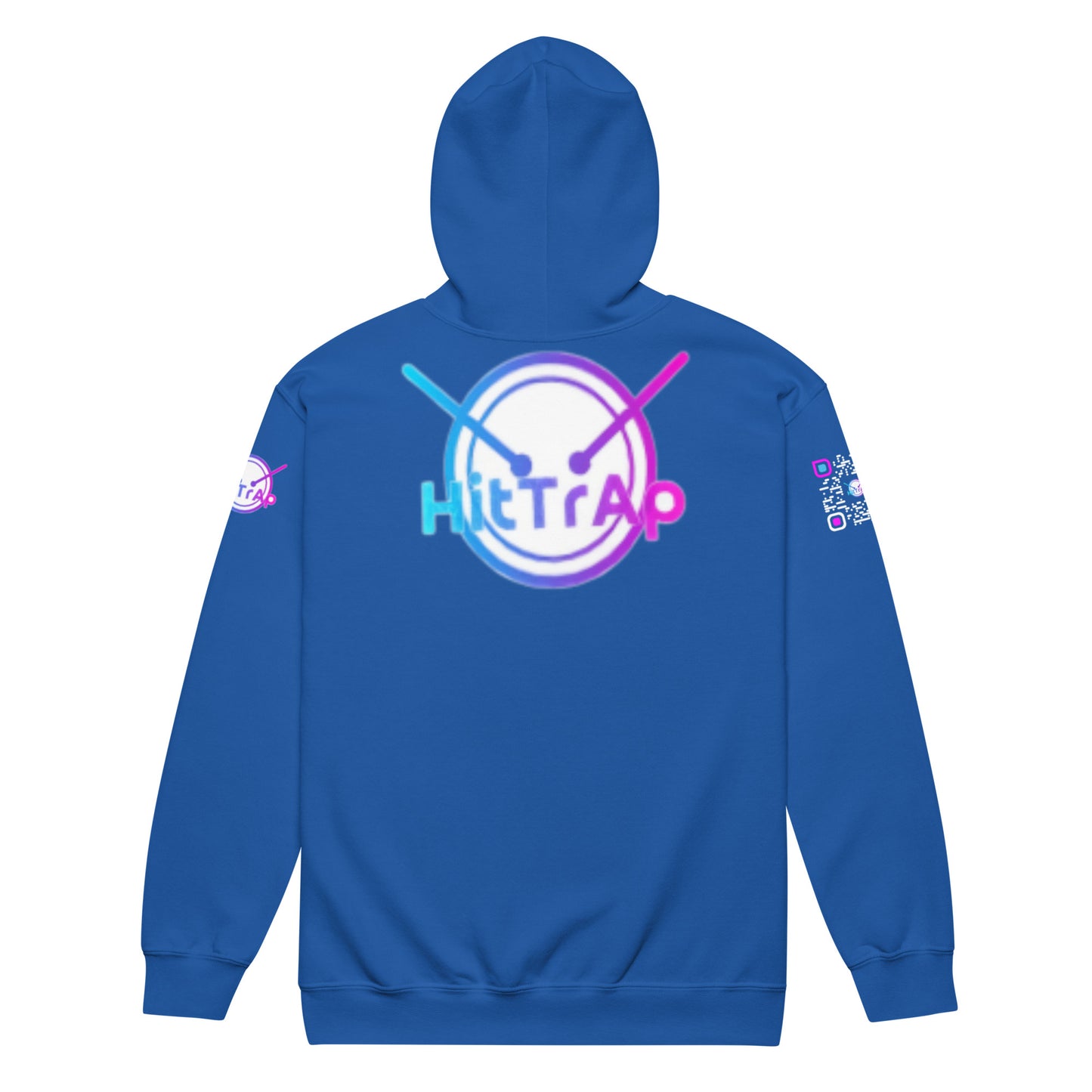 HitTrAp WhiteQR heavy zip hoodie