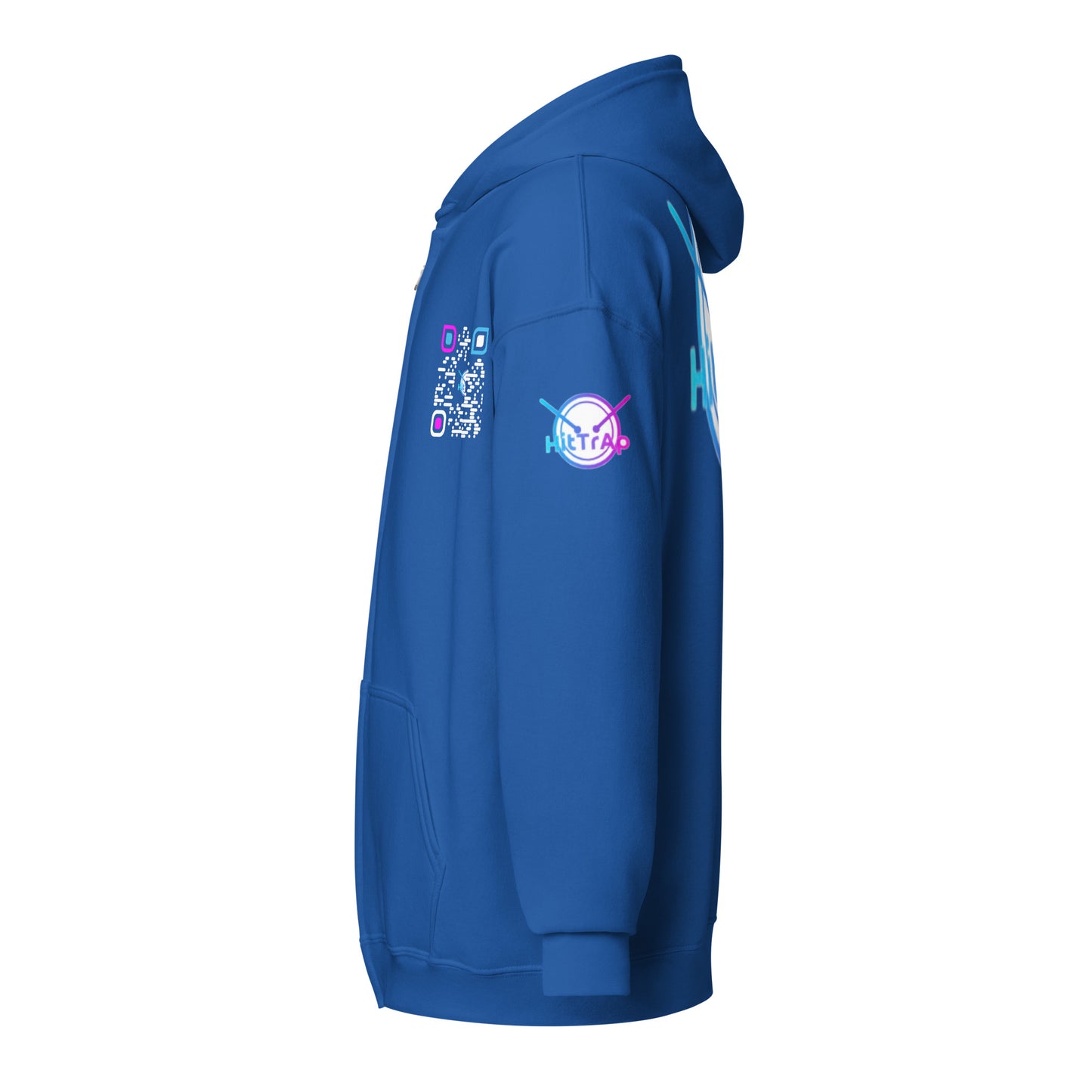HitTrAp WhiteQR heavy zip hoodie