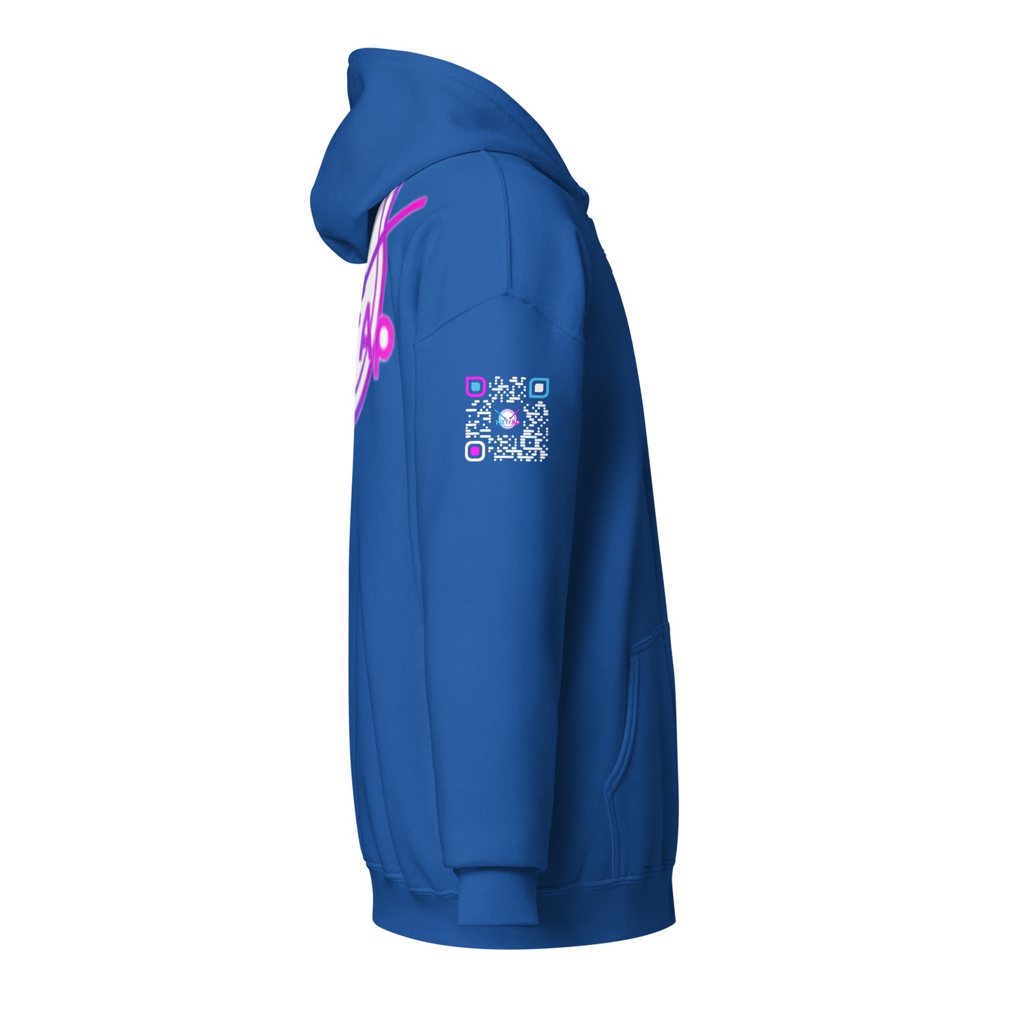 HitTrAp WhiteQR heavy zip hoodie