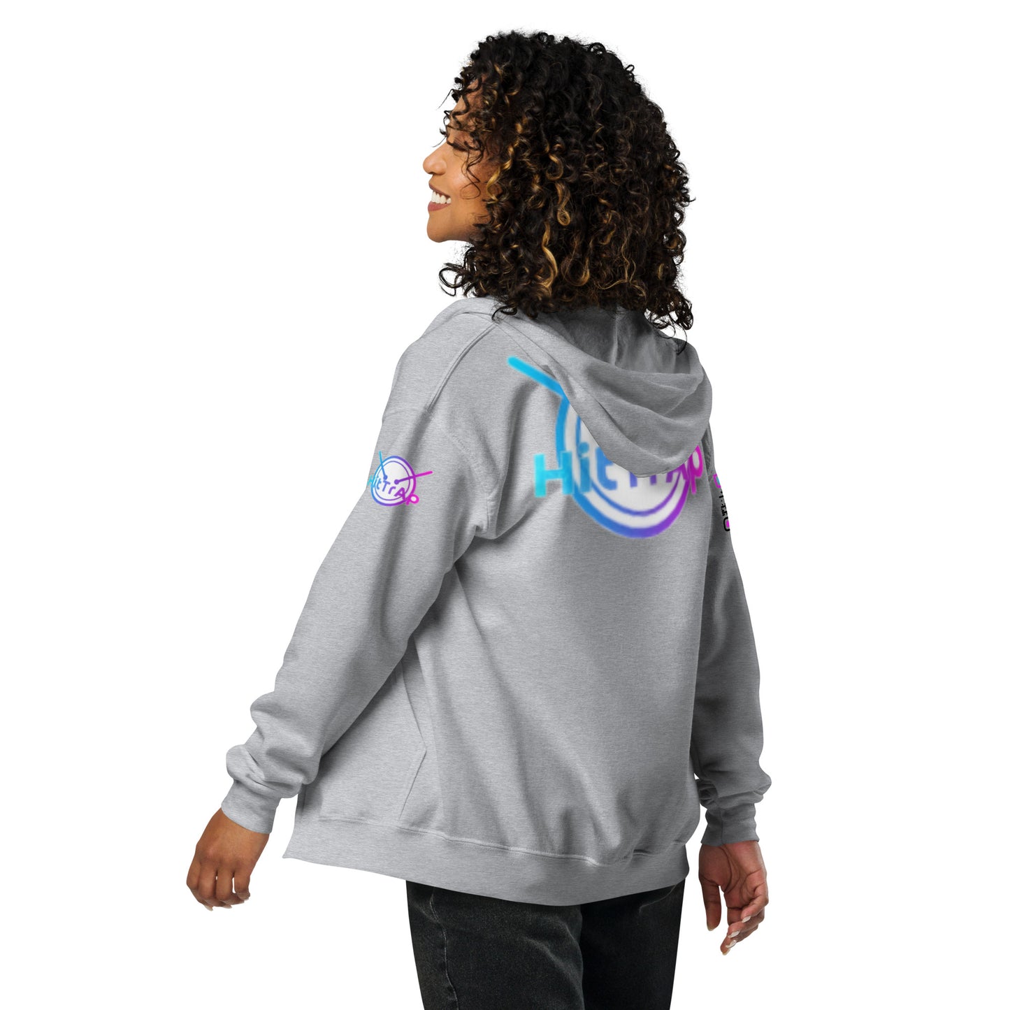 HitTrAp BlackQR heavy zip hoodie