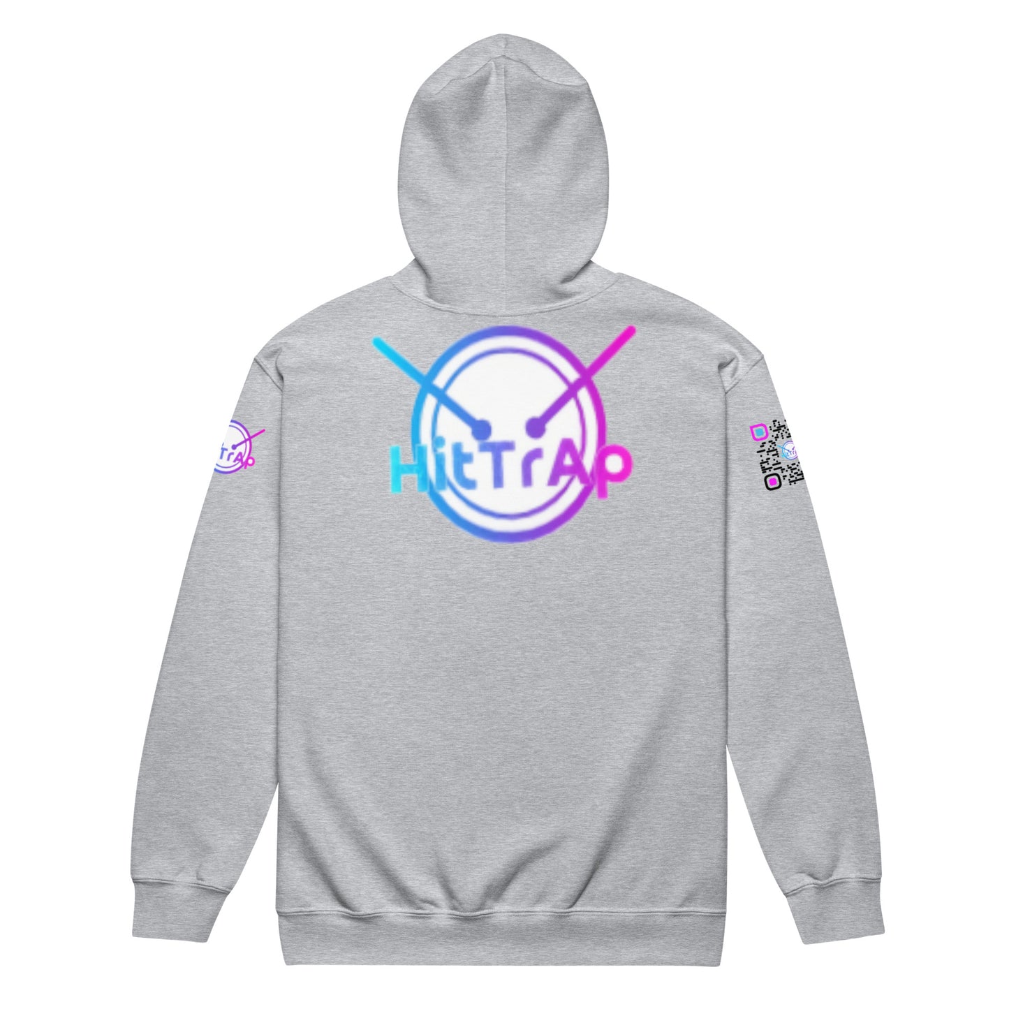 HitTrAp BlackQR heavy zip hoodie