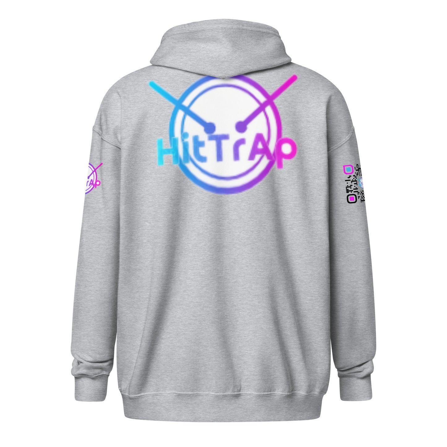 HitTrAp BlackQR heavy zip hoodie