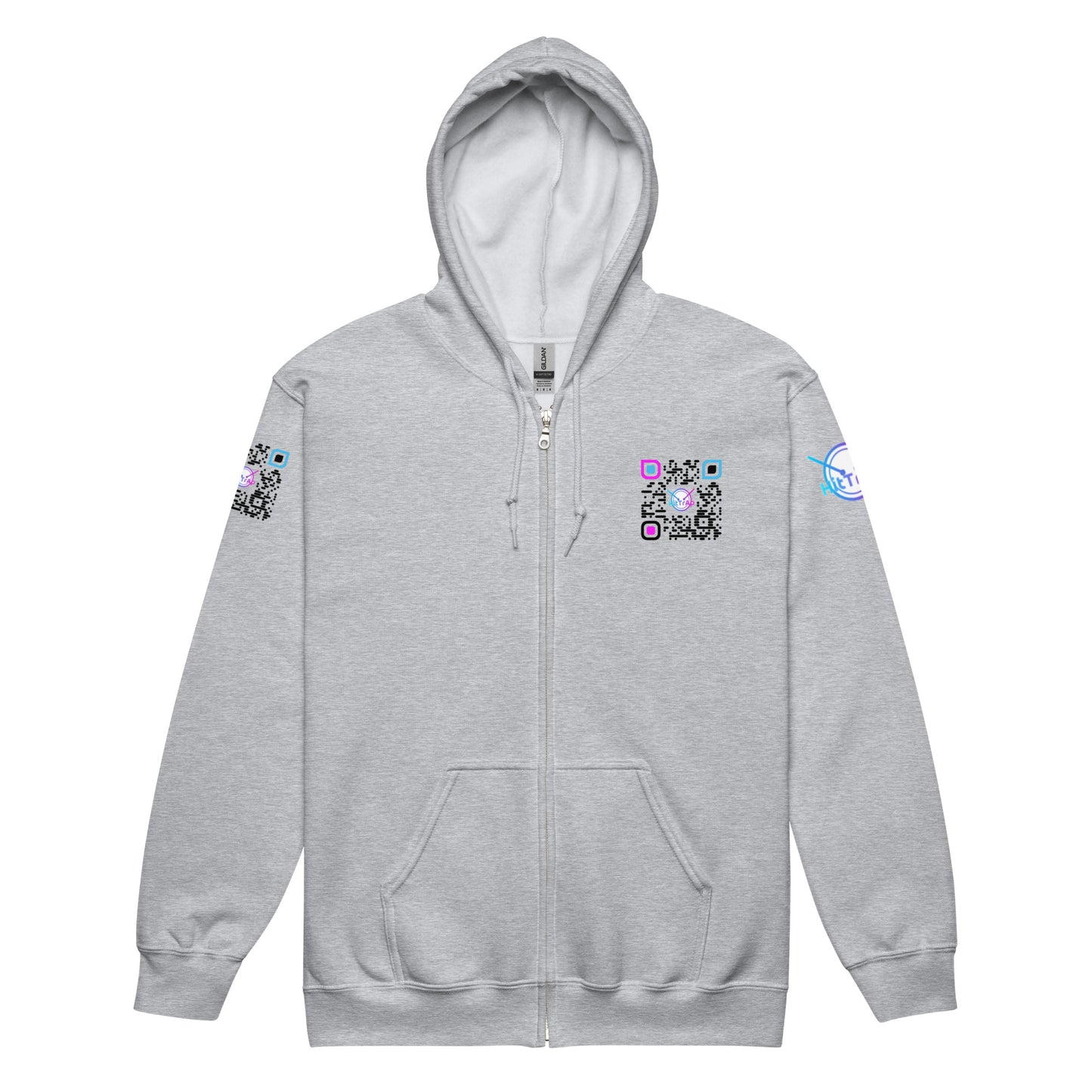 HitTrAp BlackQR heavy zip hoodie