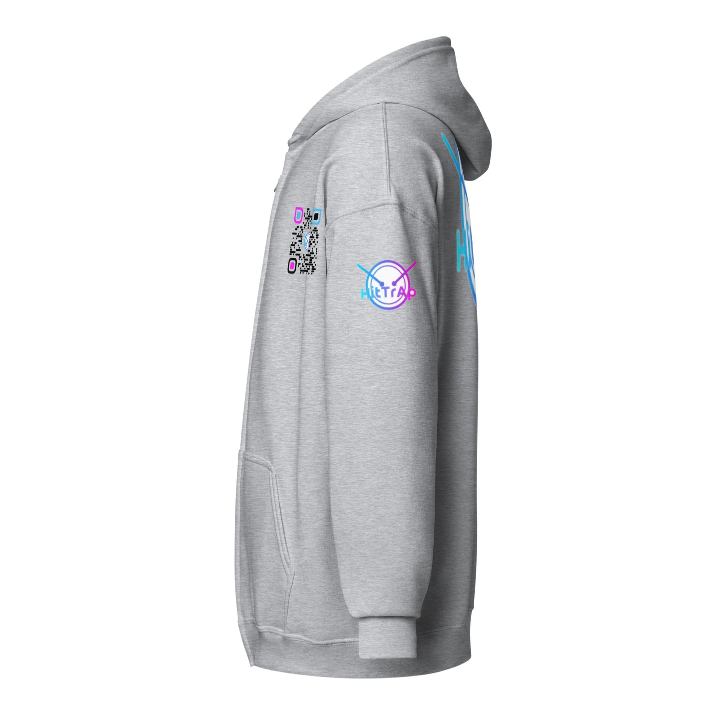 HitTrAp BlackQR heavy zip hoodie