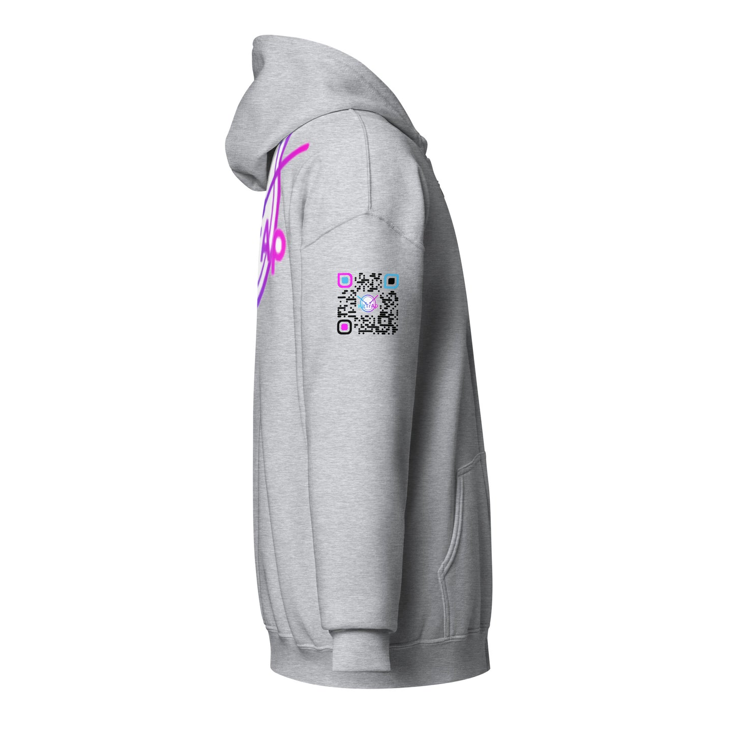 HitTrAp BlackQR heavy zip hoodie