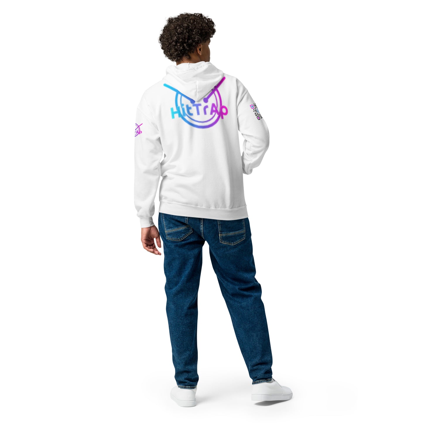 HitTrAp BlackQR heavy zip hoodie