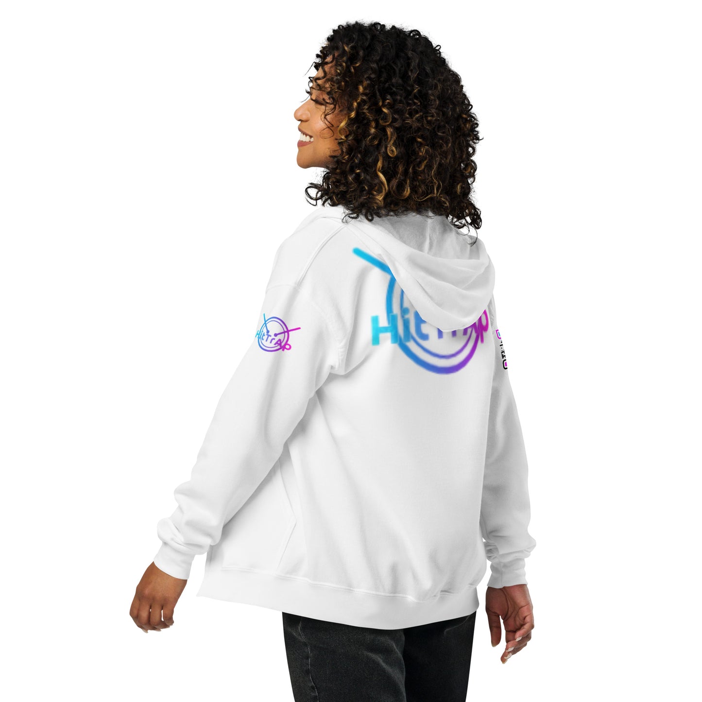 HitTrAp BlackQR heavy zip hoodie