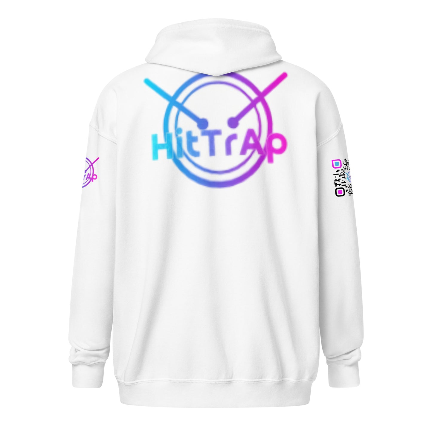 HitTrAp BlackQR heavy zip hoodie