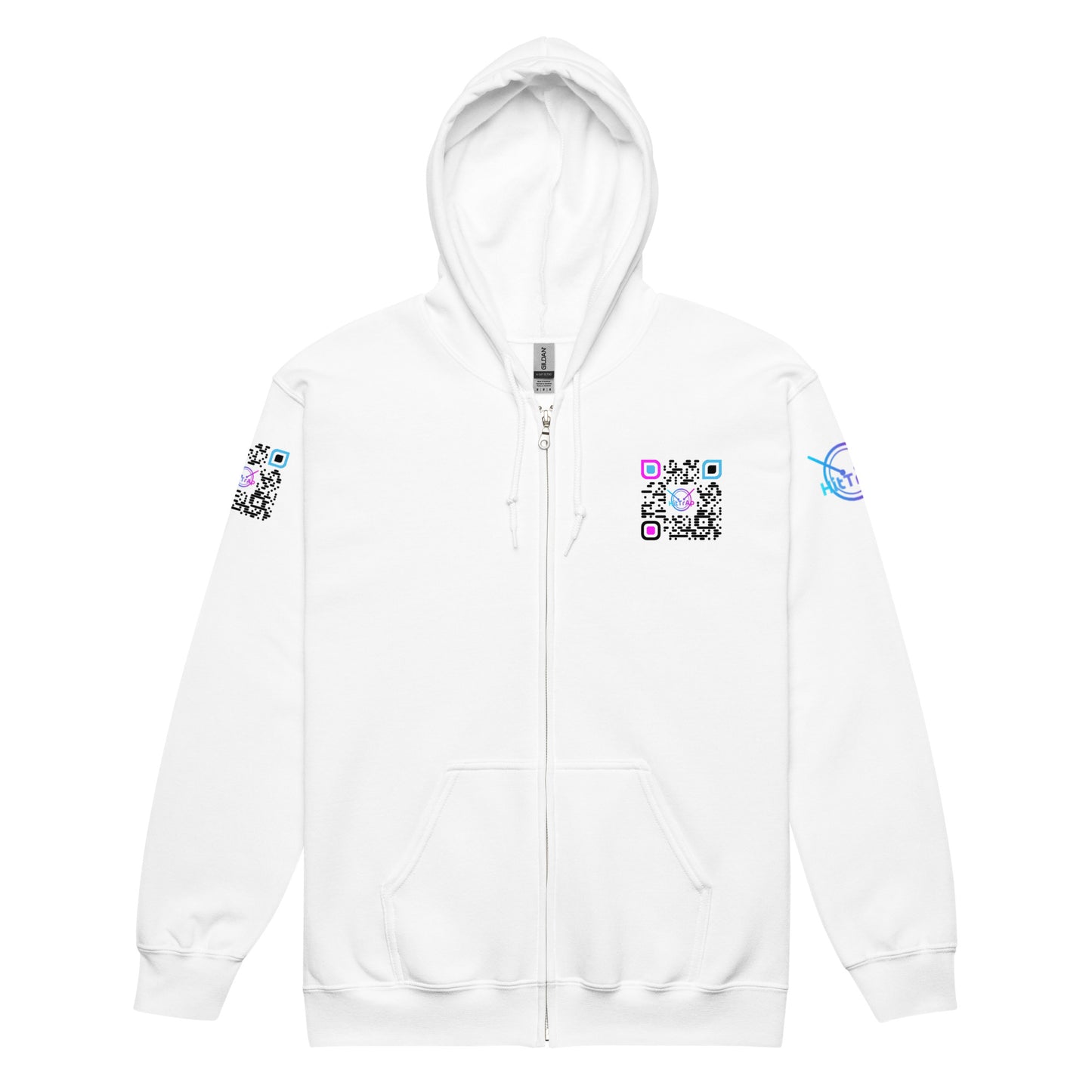 HitTrAp BlackQR heavy zip hoodie