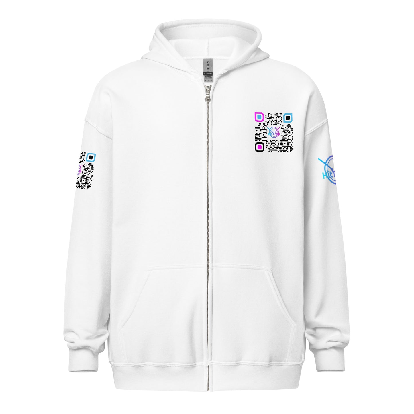 HitTrAp BlackQR heavy zip hoodie