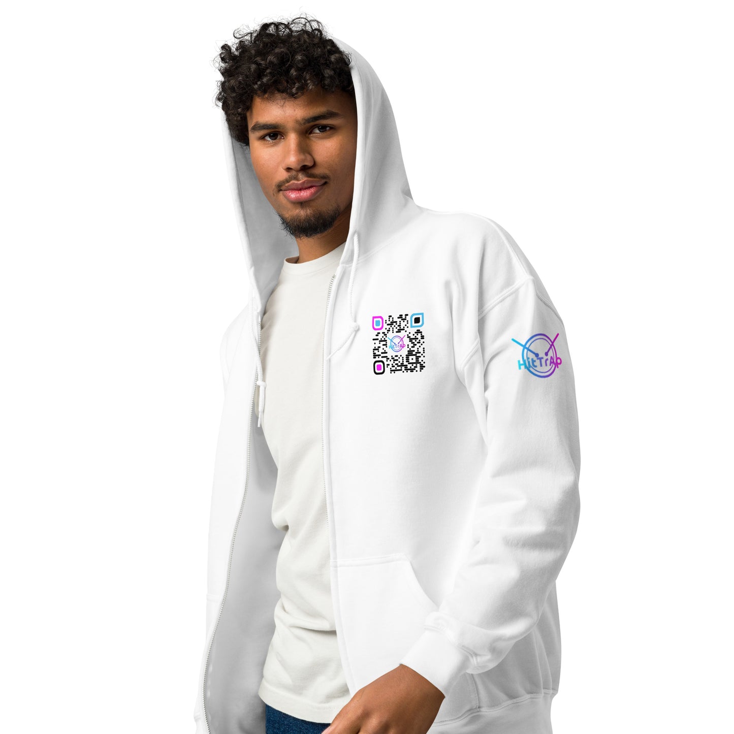 HitTrAp BlackQR heavy zip hoodie