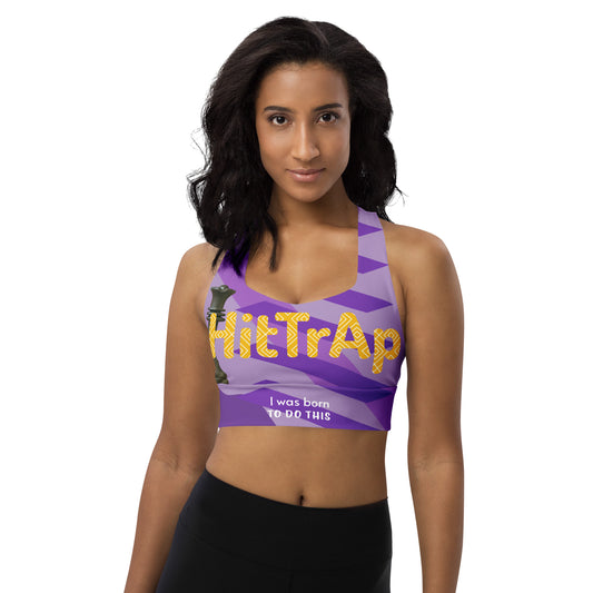 Longline sports bra (Purple Queen)