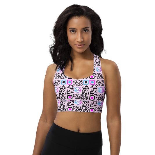 Longline sports bra (Pink)