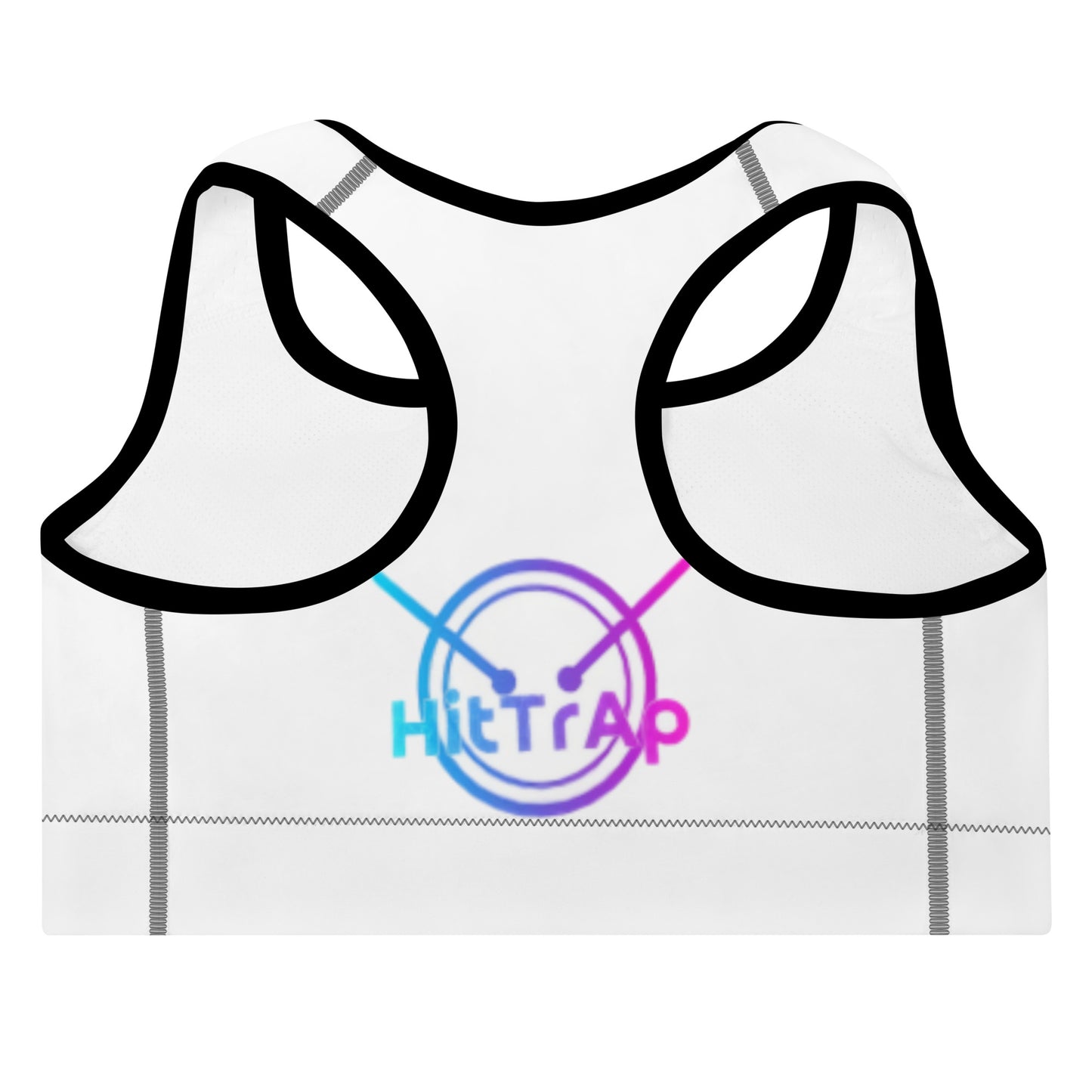 Padded Sports Bra (White, Black QR)