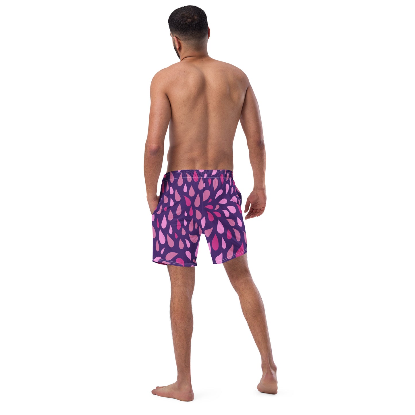 Men's swim trunks (Purple Drip)