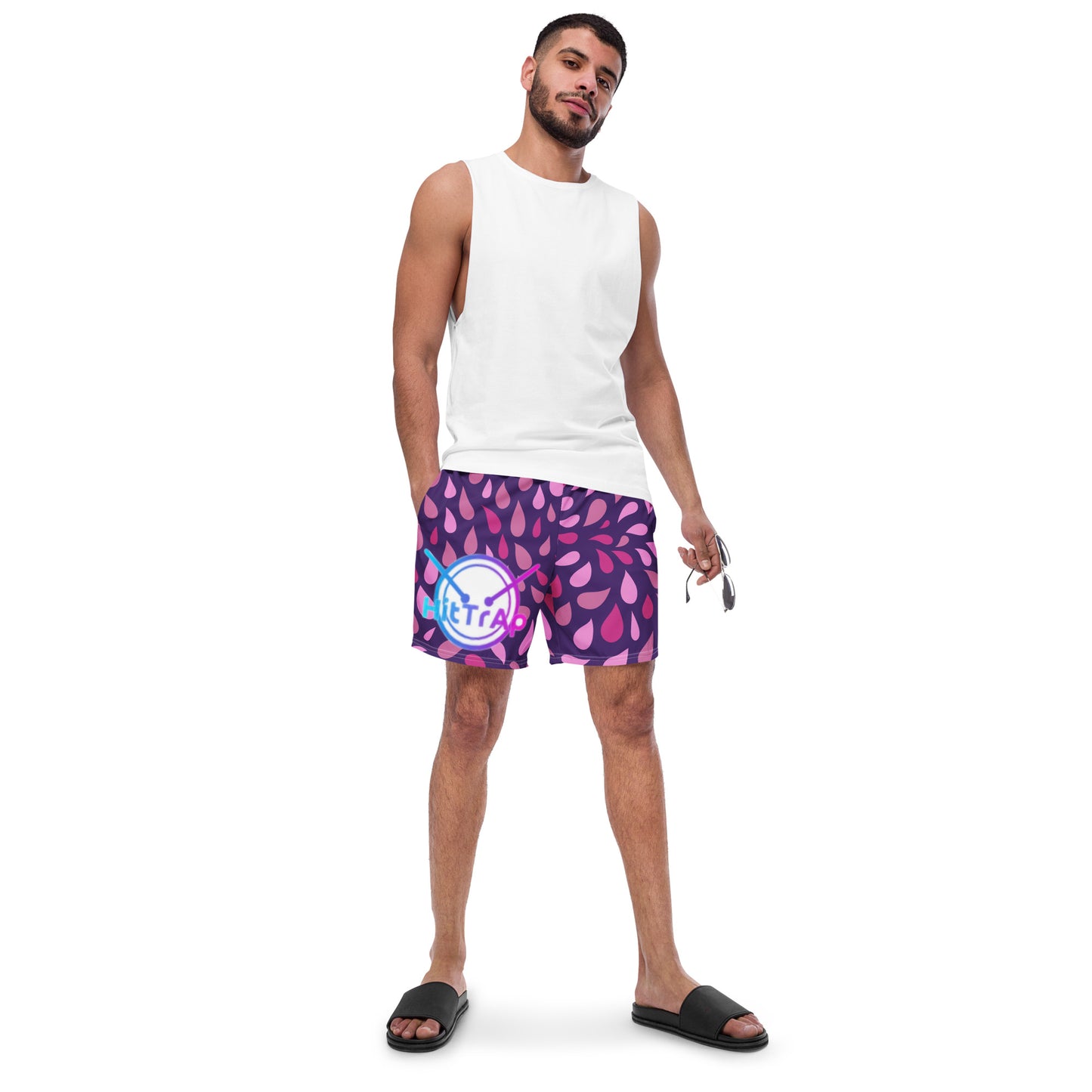 Men's swim trunks (Purple Drip)