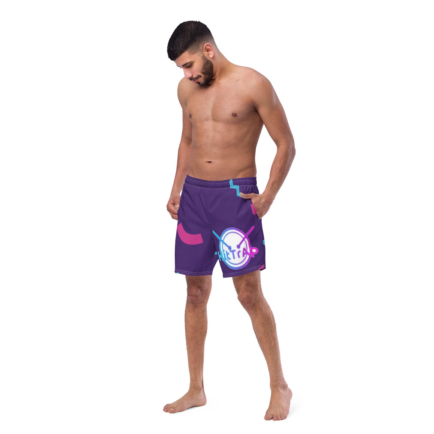 Men's swim trunks (Purple Fun)