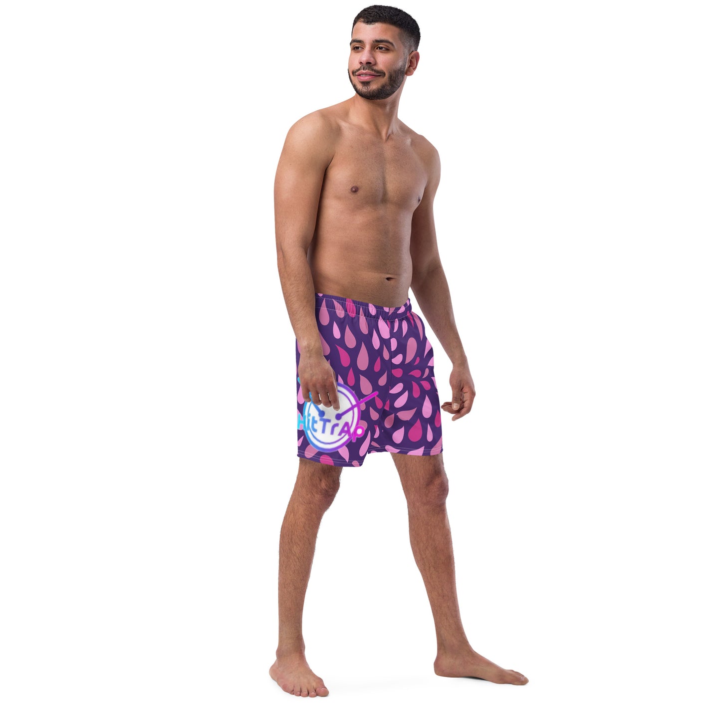 Men's swim trunks (Purple Drip)