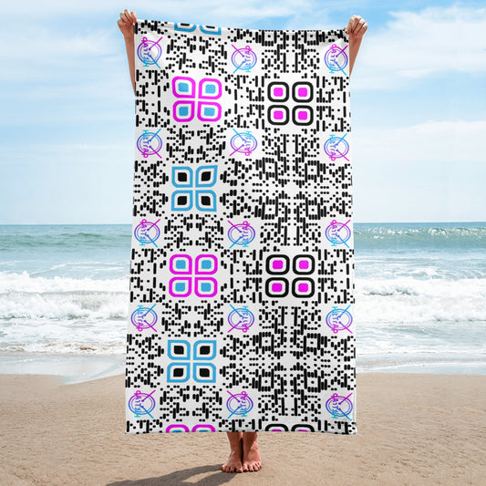 Towel (Black Code Pattern)