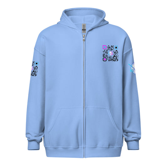 HitTrAp BlackQR heavy zip hoodie