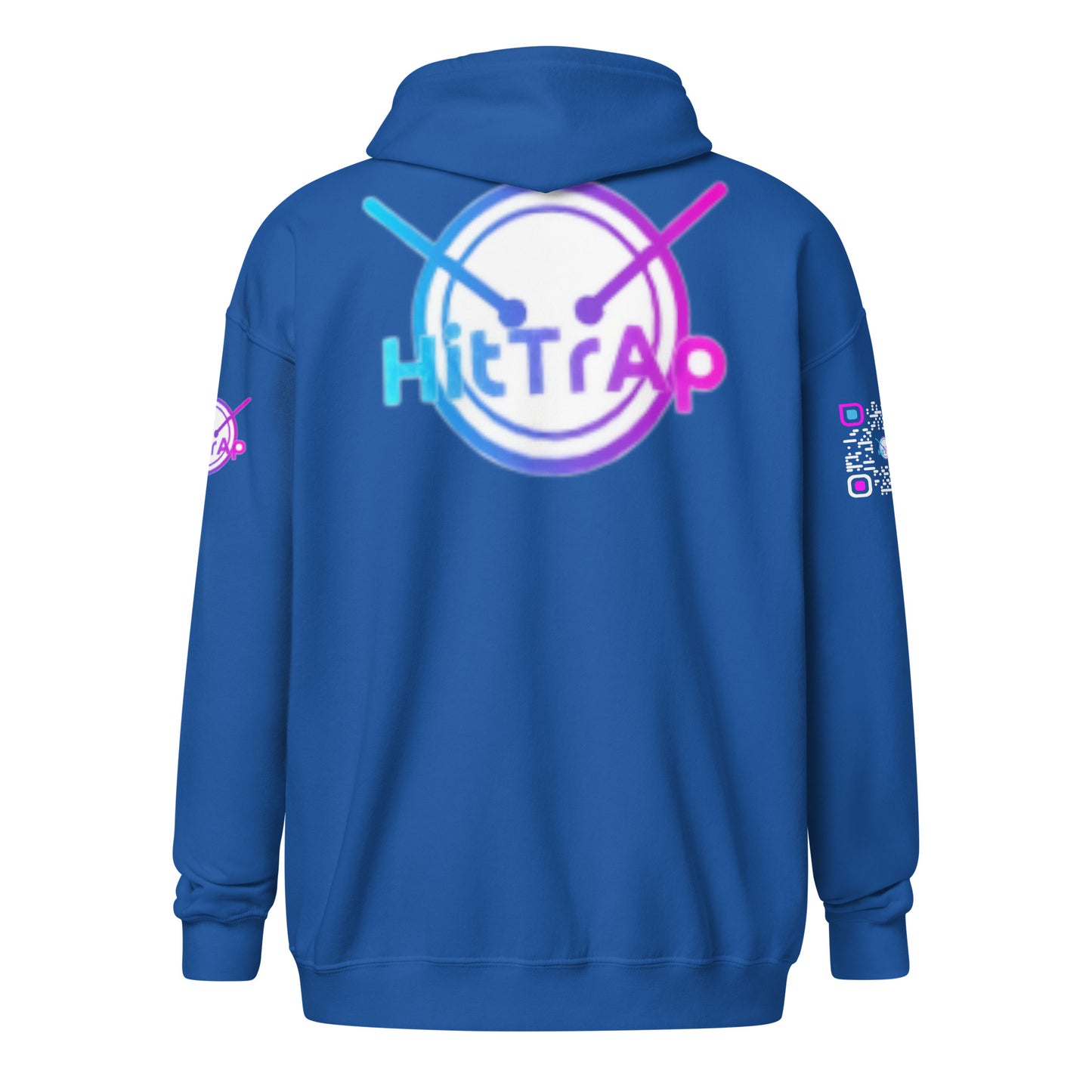 HitTrAp WhiteQR heavy zip hoodie